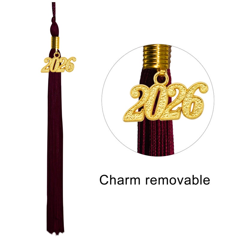 GraduationMall تخرج مول مات كاب التخرج لرياض الأطفال ومرحلة ما قبل المدرسة للأطفال مع شراشيب 2026 باللون المارون - Image 4